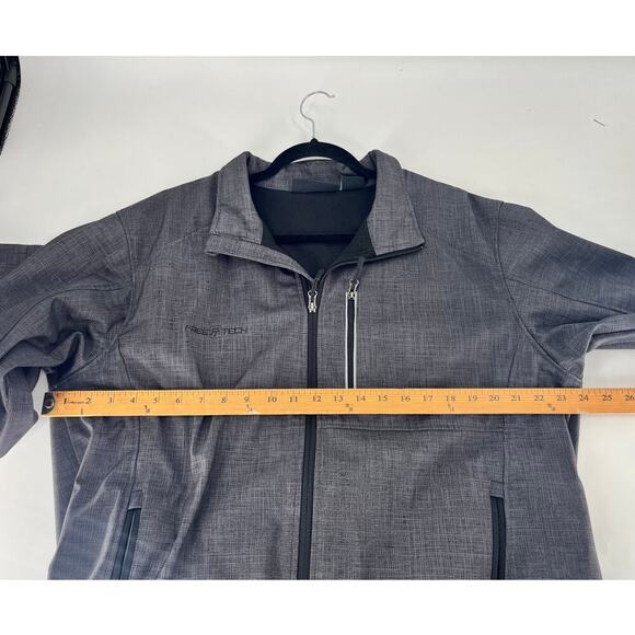 Free Tech Jacket Men's Size Large Softshell Zip Pockets Gray Blended Fabric - Picture 7 of 10